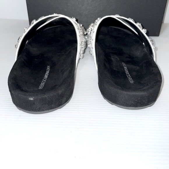 Rebecca Minkoff Theo Jewel White Slide Sandal - Picture 8 of 11